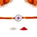 Traditional Grace 92.5 Stamped Silver Rakhi