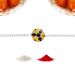 Playful Ball Design 92.5 Stamped Silver Rakhi