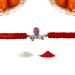 Divine Krishna with Pankhuri 92.5 Stamped Silver Rakhi