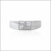 Gleaming Square Cut Silver Ring