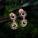 Elegant Swirl Diamond Necklace Earrings