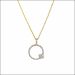 Floral Accent Circle Diamond Pendant Set
