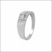 Gleaming Square Cut Silver Ring