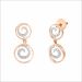 Elegant Swirl Diamond Necklace Earrings