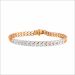 Delicate Leaf-Pattern Two-Tone Diamond Bracelet