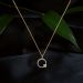 Floral Accent Circle Diamond Pendant Set