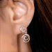 Elegant Swirl Diamond Necklace Earrings