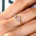 Graceful Pear Pavé Diamond Ring