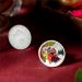 Aisshpra 999 Purity 10 gram Radha Krishna Motif Silver Coin 