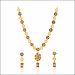 Delightful Meena Design Gold Necklace Set