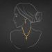 Delightful Meena Design Gold Necklace Set