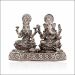 Sacred Lord Lakshmi and Ganesha Silver Idol