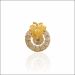 Radiant Circular Gold Nose Pin