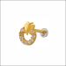 Radiant Circular Gold Nose Pin