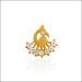 Peacock Magnificence Gold Nose Pin