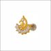 Peacock Magnificence Gold Nose Pin