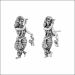 Dancing Girl Motif Sterling Silver Earrings