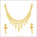 Leafy Flare Gold Necklace Set