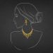 Leafy Flare Gold Necklace Set