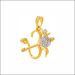 Divine Glory OM and Shiv Trishul Diamond Pendant