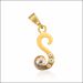 Vintage Inspired Alphabet S Gold Pendant
