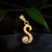 Vintage Inspired Alphabet S Gold Pendant