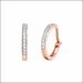 Contemporary Style Rose Gold Bali Earrings
