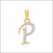 Shimmering Alphabet P Diamond Pendant
