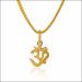 Shimmering OM Gold Pendant