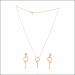 Crescent Moon Silver Chain Set