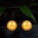 Radiant Sunflower Yellow Gold Earrings
