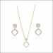 Encrusted Elegance Diamond Pendant Set