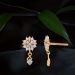 Luminous Floral Cluster Gold Drop Earrings