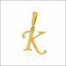 Enchanting Alphabet K Gold Locket