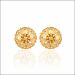Classic Floral Motif Gold Stud Earrings