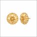 Classic Floral Motif Gold Stud Earrings