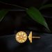 Classic Floral Motif Gold Stud Earrings