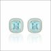 Stellar Halo Design Sterling Silver Stud Earrings