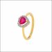 Charming Heart Motif Diamond Ring