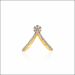 Gracious V-Shaped Diamond Cluster Ring