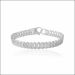 Contemporary Style Silver Link Bracelet