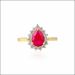 Gleaming Pear Cut Diamond Ring