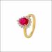 Gleaming Pear Cut Diamond Ring