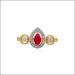 Sparkling Pear-Cut Diamond Ring