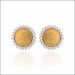 Classic Coin Design Gold Earrings