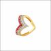 Brilliant V-Design Diamond Ring