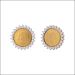 Classic Coin Design Gold Earrings
