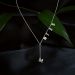 Dainty Sterling Silver Alphabet M Pendant Chain