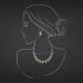 Aisshpra Diamond Short Necklace Set in 14 Kt Comes with a pair of Matching Earrings