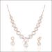 Elegant Swirl Diamond Necklace Set